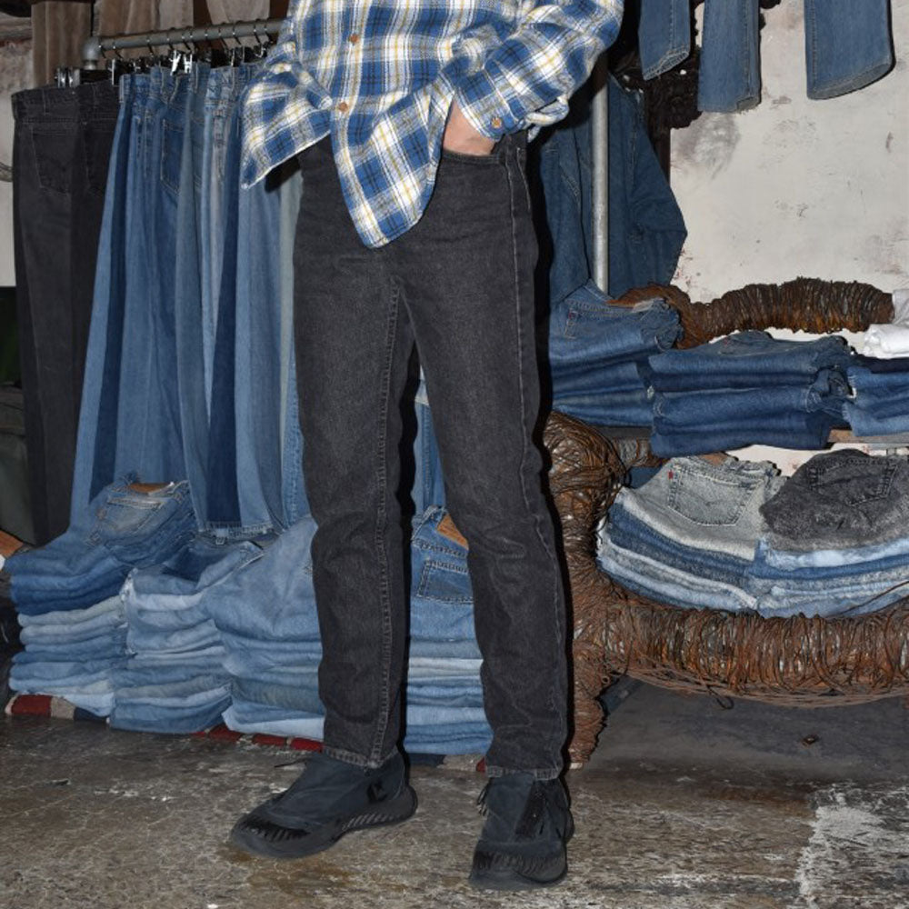 80’s Levi’s 505 先染めブラック デニムパンツ USA製 251021H