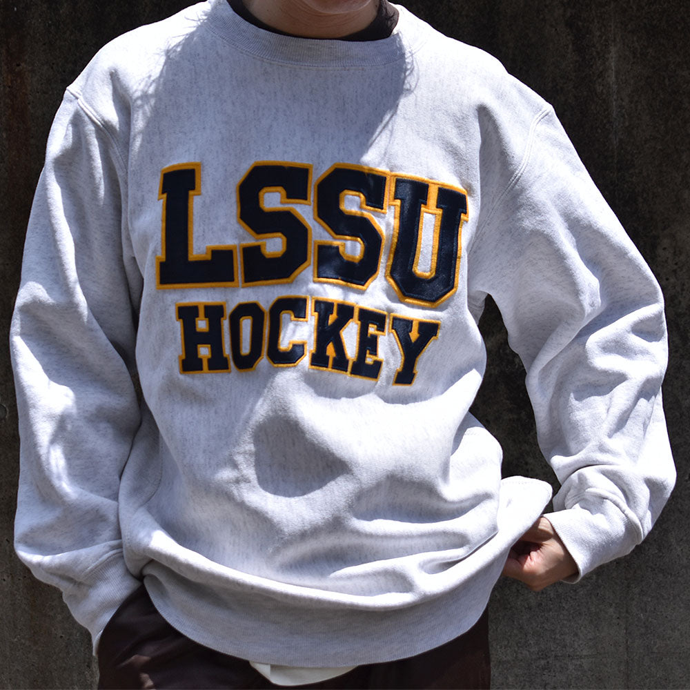 90’s GRAYBEAR “LSSU HOCKEY” リバースタイプ スウェット USA製 240503