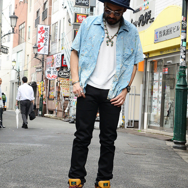 Hiroshima Denim スリムストレート 黒