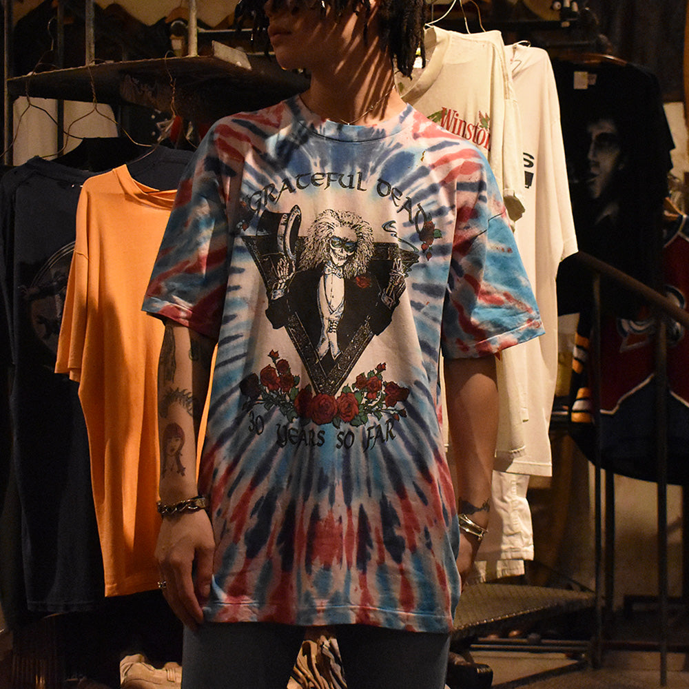 90's Grateful Dead "30周年 TRUCKIN' SUMMER 1995 TOUR" タイダイTシャツ 220718H