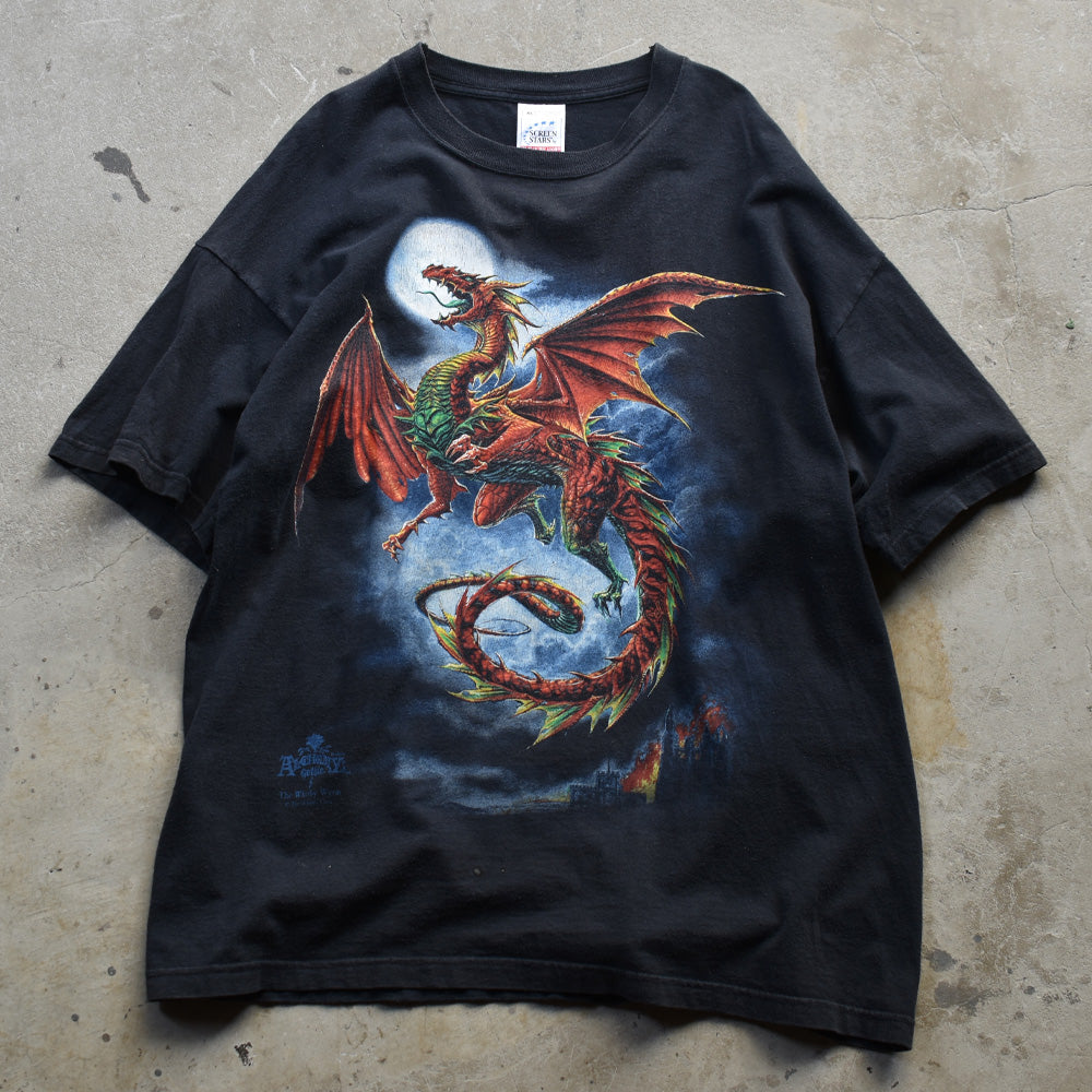 90's　Alchemy Gothic/アルケミーゴシック “WHITBY WYRM” ドラゴン アート Tee　USA製　220803