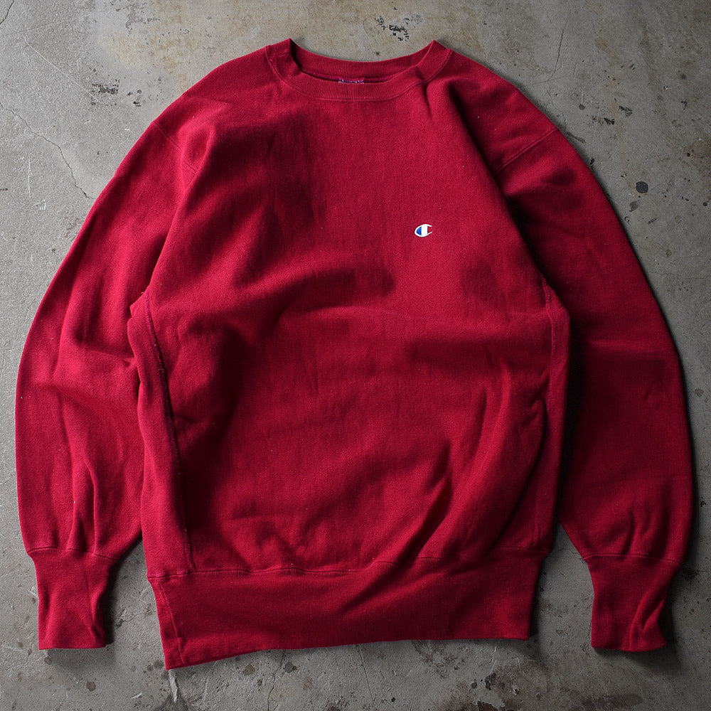 90’s Champion RED 目付き RWスウェット USA製 221121