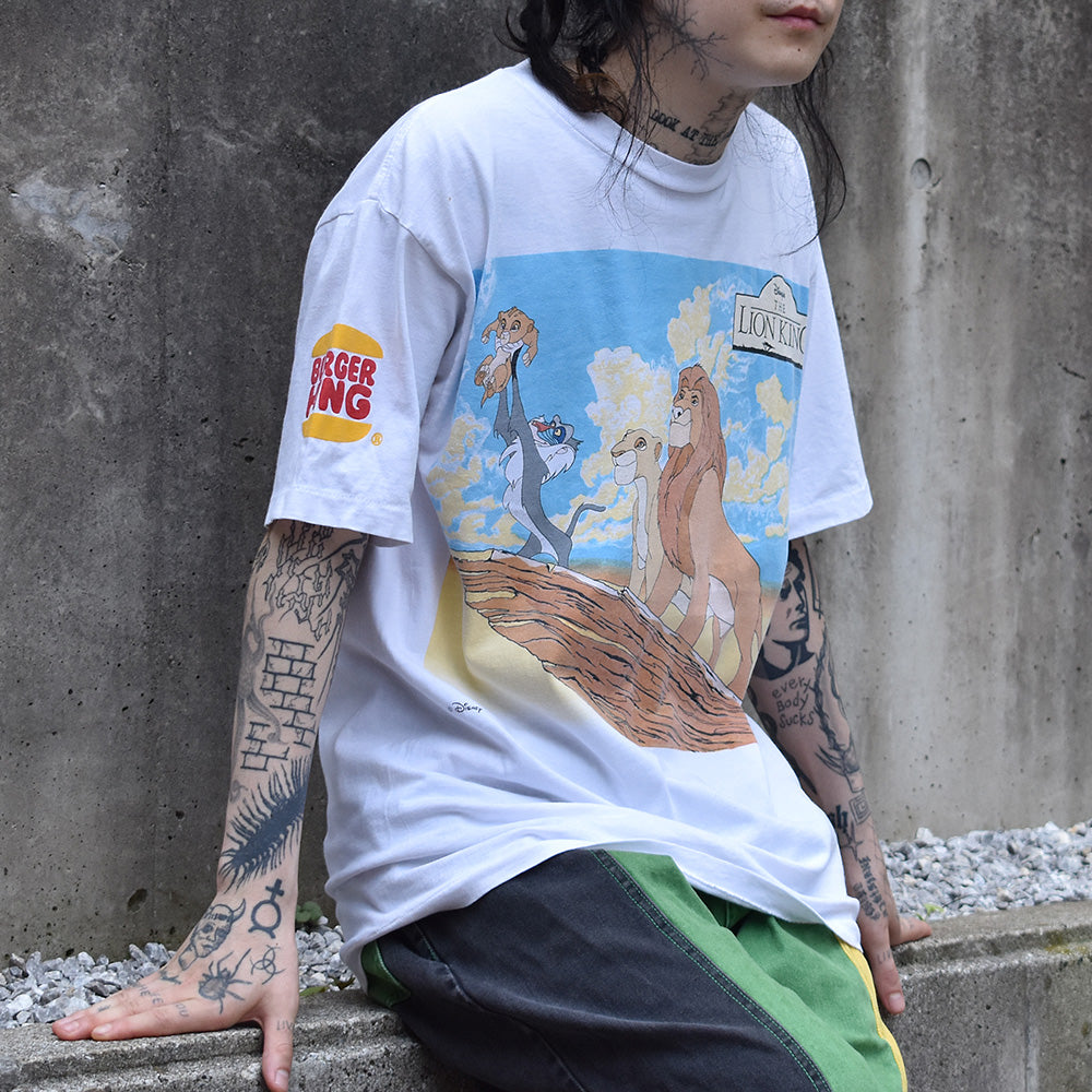 90's Disney "Lion King / BURGER KING" 企業 アニメ Tシャツ USA製 220614H