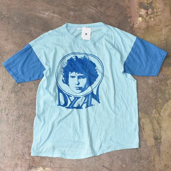 70's　Bob Dylan/ボブ・ディラン　2トーン！　染み込みプリントTシャツ　コピーライト入り