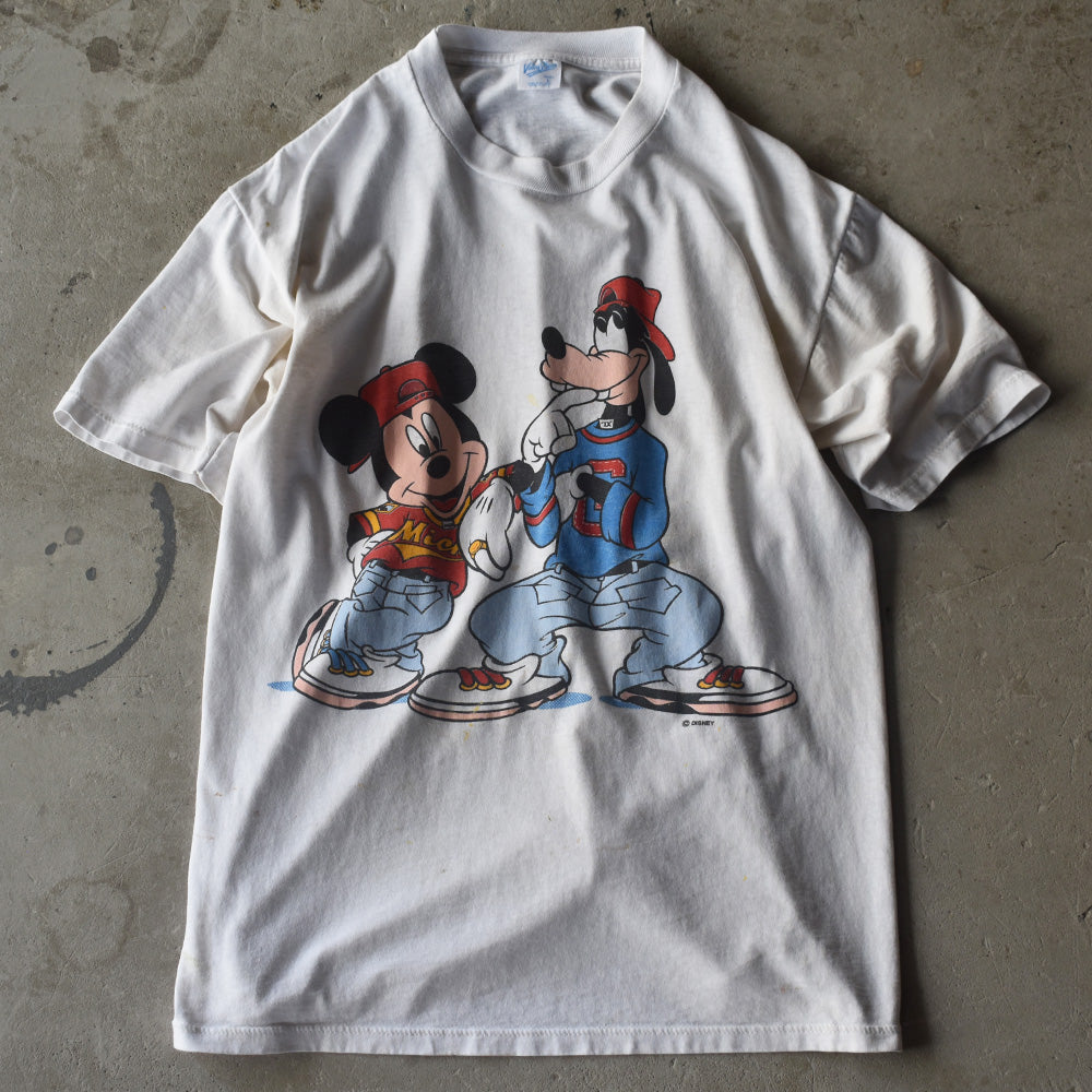 90’s Disney ”Mickey & Goofy” Kris Kross パロディ キャラクターTシャツ USA製 220731