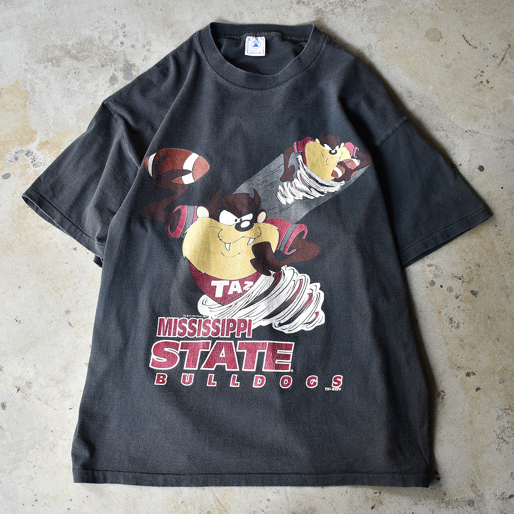 90's ”MISSISSIPPI STATE BULLDOGS” TAZ アメフト カレッジ Tee USA製 220724