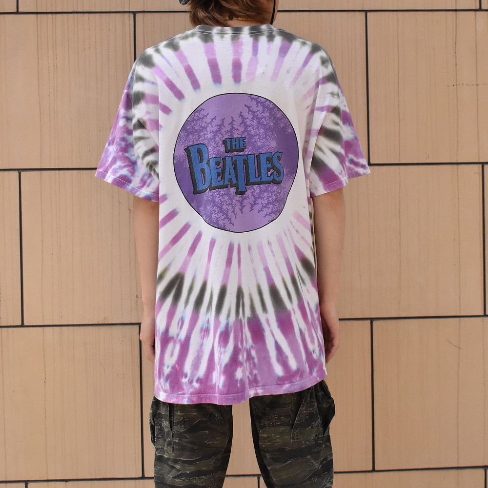 90's THE BEATLES フォト タイダイ ロック Tシャツ 220511H