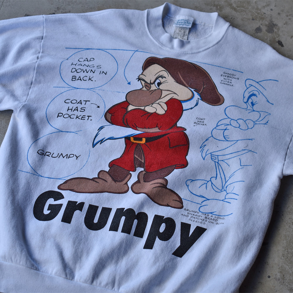 90’s Disney Snow White and the Seven Dwarfs “GRUMPY” スウェット USA製 221129H