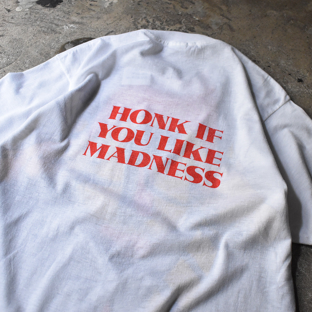 80's Madness "Honk if you like Madness" オーバープリント ロック Tシャツ 写真集"Couleurshirt"掲載 221014HY33