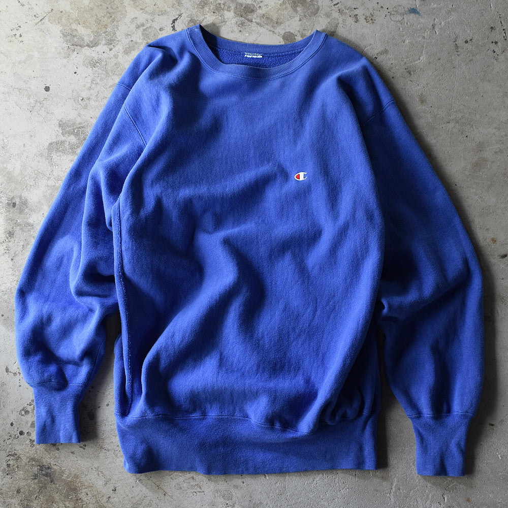 90's Champion/チャンピオン 無地 ロイヤルブルー RWスウェット