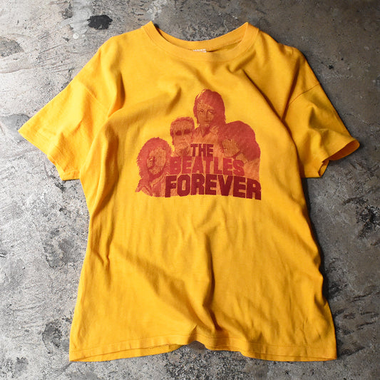ビートルズ THE BEATLES FOREVER 4人の肖像 Tシャツ 70年代 マスタードイエロー ヴィンテージ