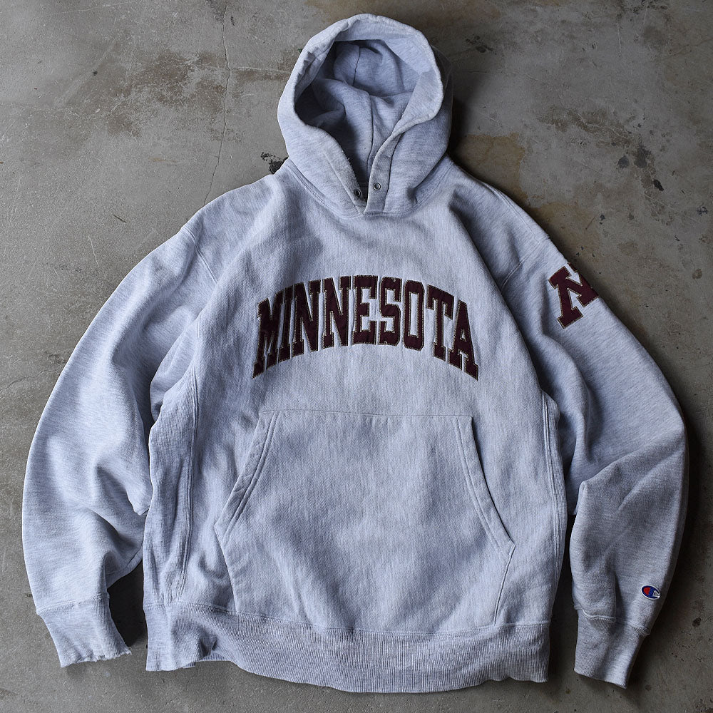 Y2K Champion/チャンピオン “MINESOTA” ワッペン刺繍 RWパーカー 221207