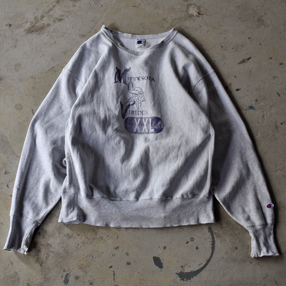 90’s Champion "Minnesota Vikings" プリント RWスウェット 221025