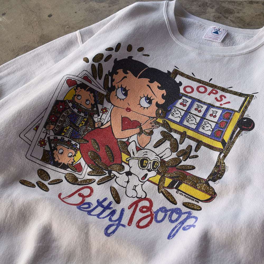 90's Betty Boop/ベティ・ブープ ラメプリント スウェット USA製 221215