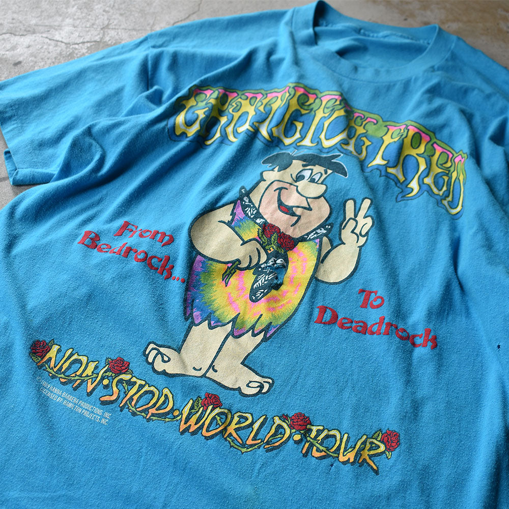 80’s　The Flintstones/原始家族フリントストーン “GRATEFUL FRED” Tee　USA製　220704