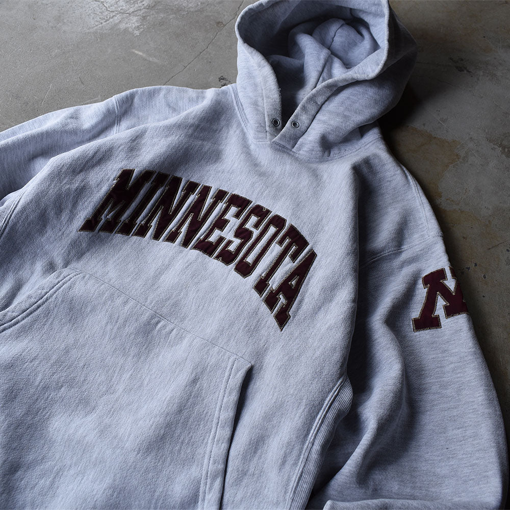 Y2K Champion/チャンピオン “MINESOTA” ワッペン刺繍 RWパーカー 221207