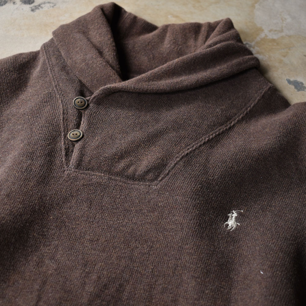 Polo Ralph Lauren/ポロ ラルフローレン エルボーパッチ ショールカラー プルオーバー 230303