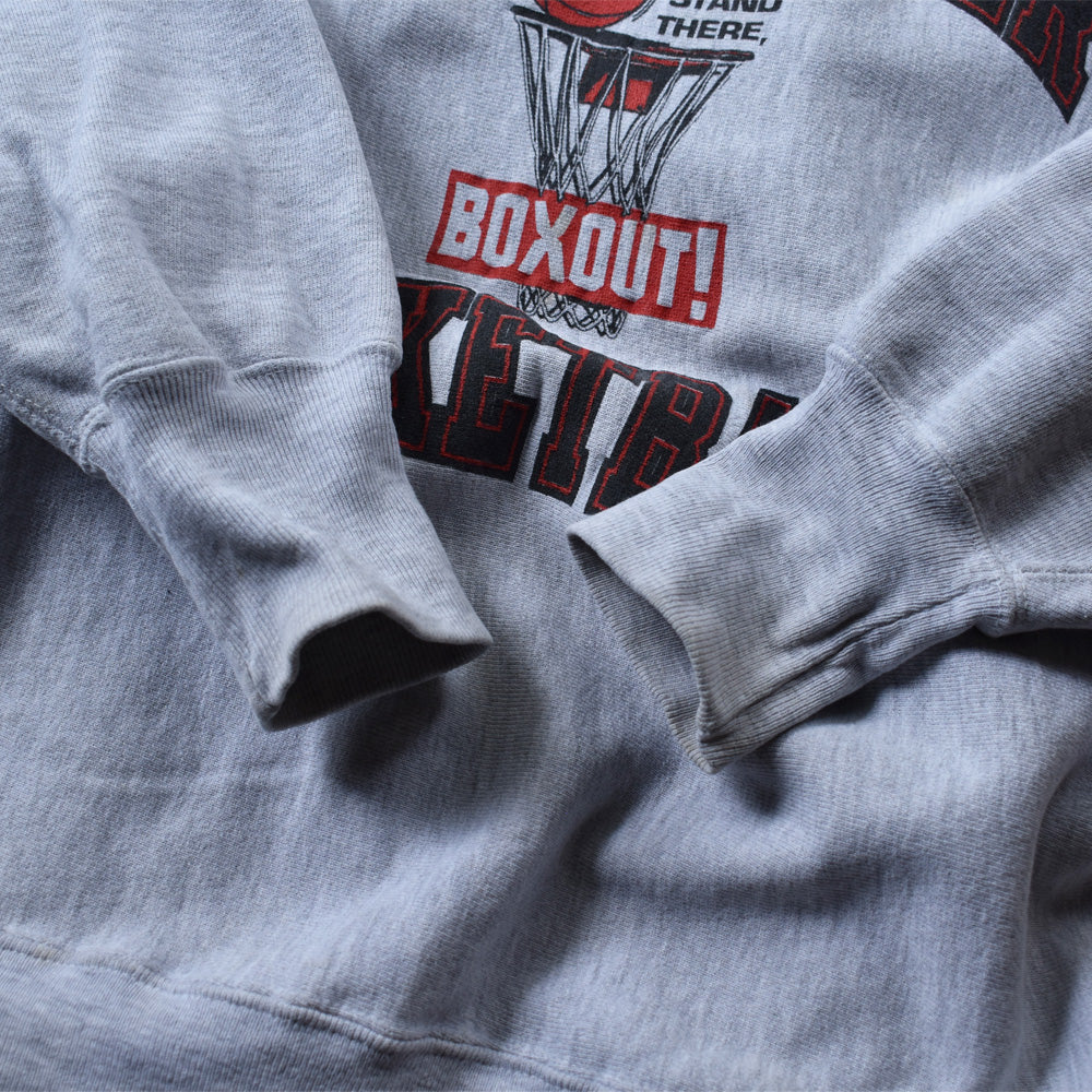 90's Champion "MANCHESTER BASKETBALL" 3段プリント RWスウェット USA製 220828