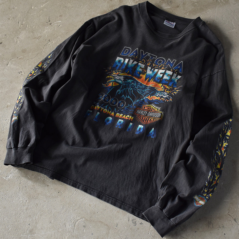 Harley-Davidson/ハーレーダビッドソン 袖プリ ファイヤーパターン! L/S Tee 220515