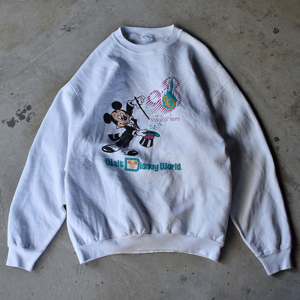 90’s Disney ”Walt Disney World 20 Magical Years” キャラ スウェットUSA製 230114