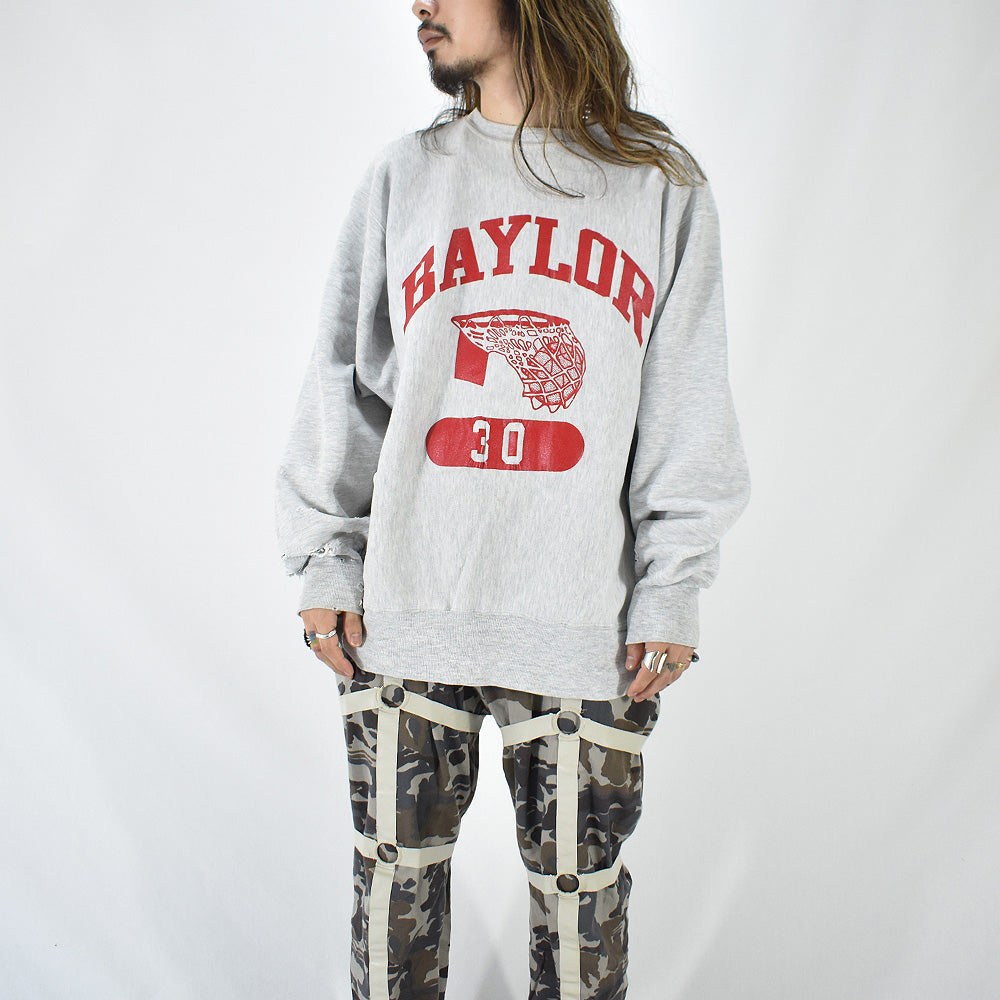 80’s Champion "BAYLOR" 三段プリント RWスウェット USA製 220413