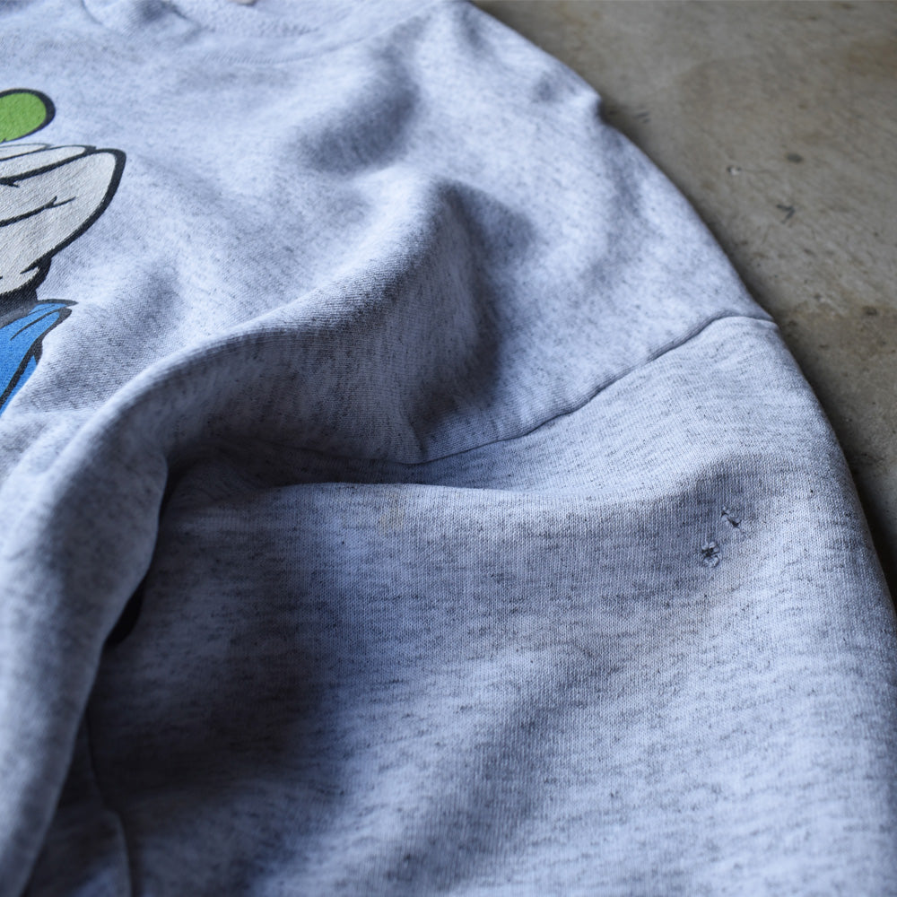 90's Disney “GOOFY” 両面プリント 海外アニメ キャラ スウェット USA製 230405H