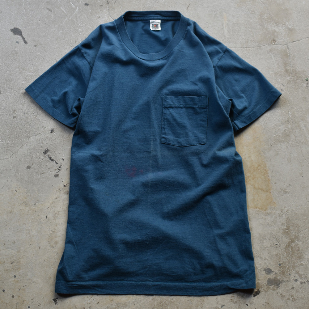 90's Fruit of the Loom/フルーツオブザルーム 無地 BLU Pocket Tee USA製 220803H
