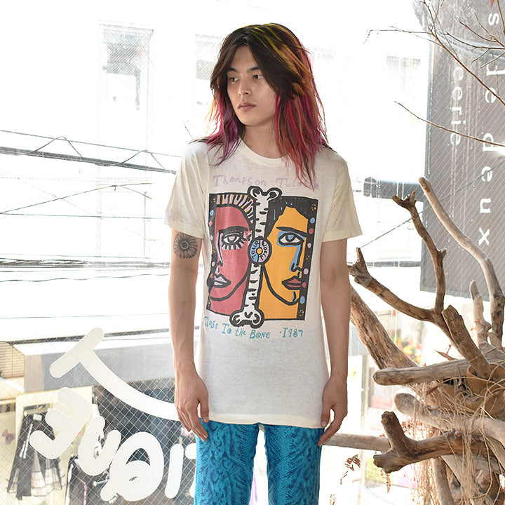 80's Thompson Twins "Close to the Bone" ワールドツアー Tシャツ USA製