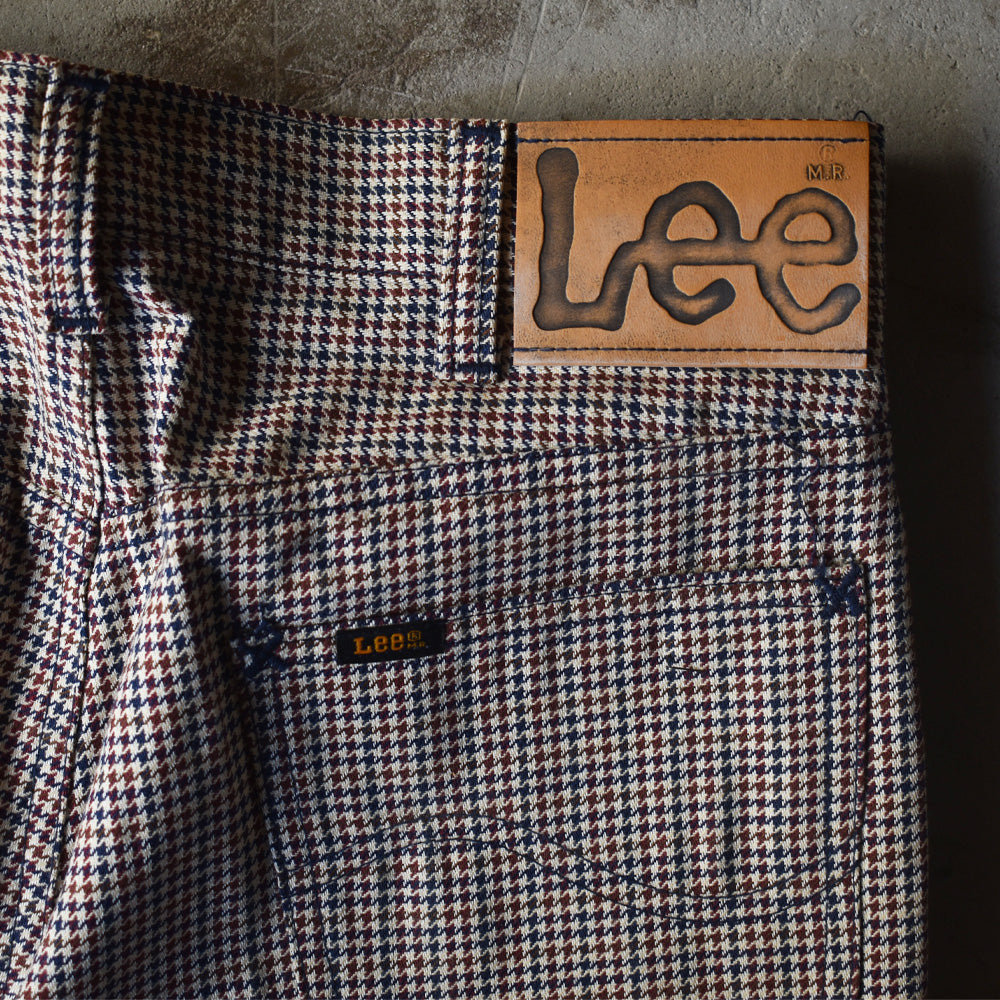 70's デッドストック! Lee 200 ブーツカット フレア チェックパンツ USA製 220916