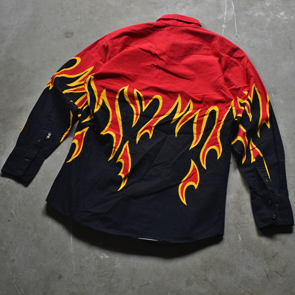 Brooks&Dunn By Panhandle Slim ファイヤーパターン! ウエスタンシャツ 221006