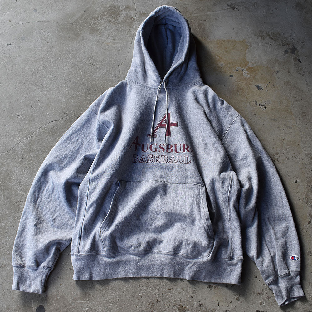 Y2K Champion/チャンピオン “AUGSBUR BASEBALL” 3段プリント RWパーカー 221211
