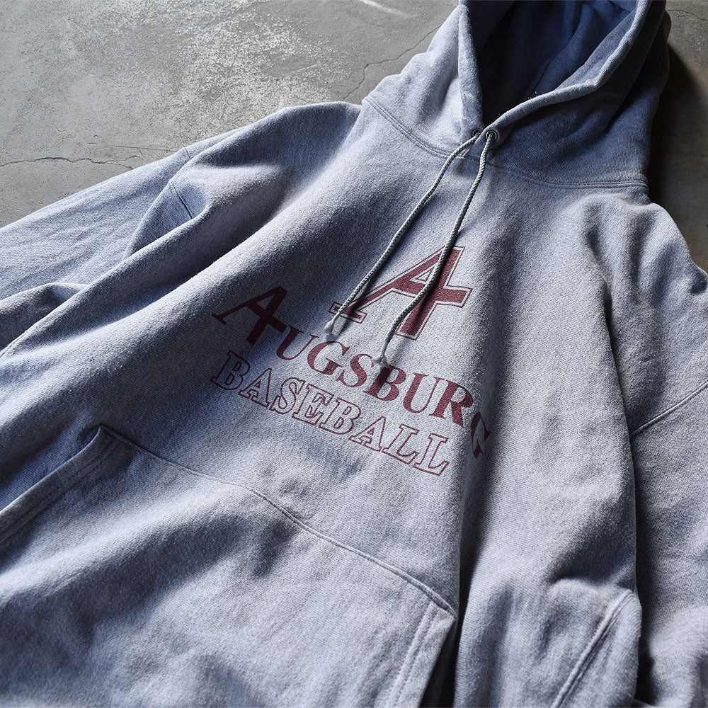 Y2K Champion/チャンピオン “AUGSBUR BASEBALL” 3段プリント RWパーカー 221211