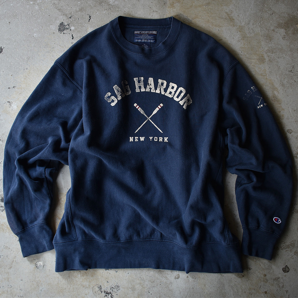 Y2K Champion/チャンピオン 3段プリント "SAG HARBOR" RWスウェット 220827
