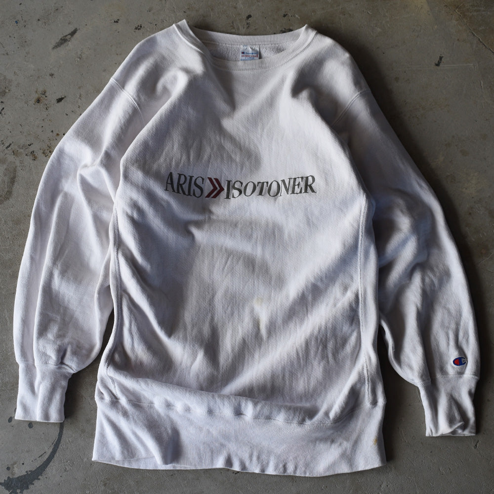 90's Champion/チャンピオン “ARIS ISOTONER” ホワイト! RWスウェット USA製 220802