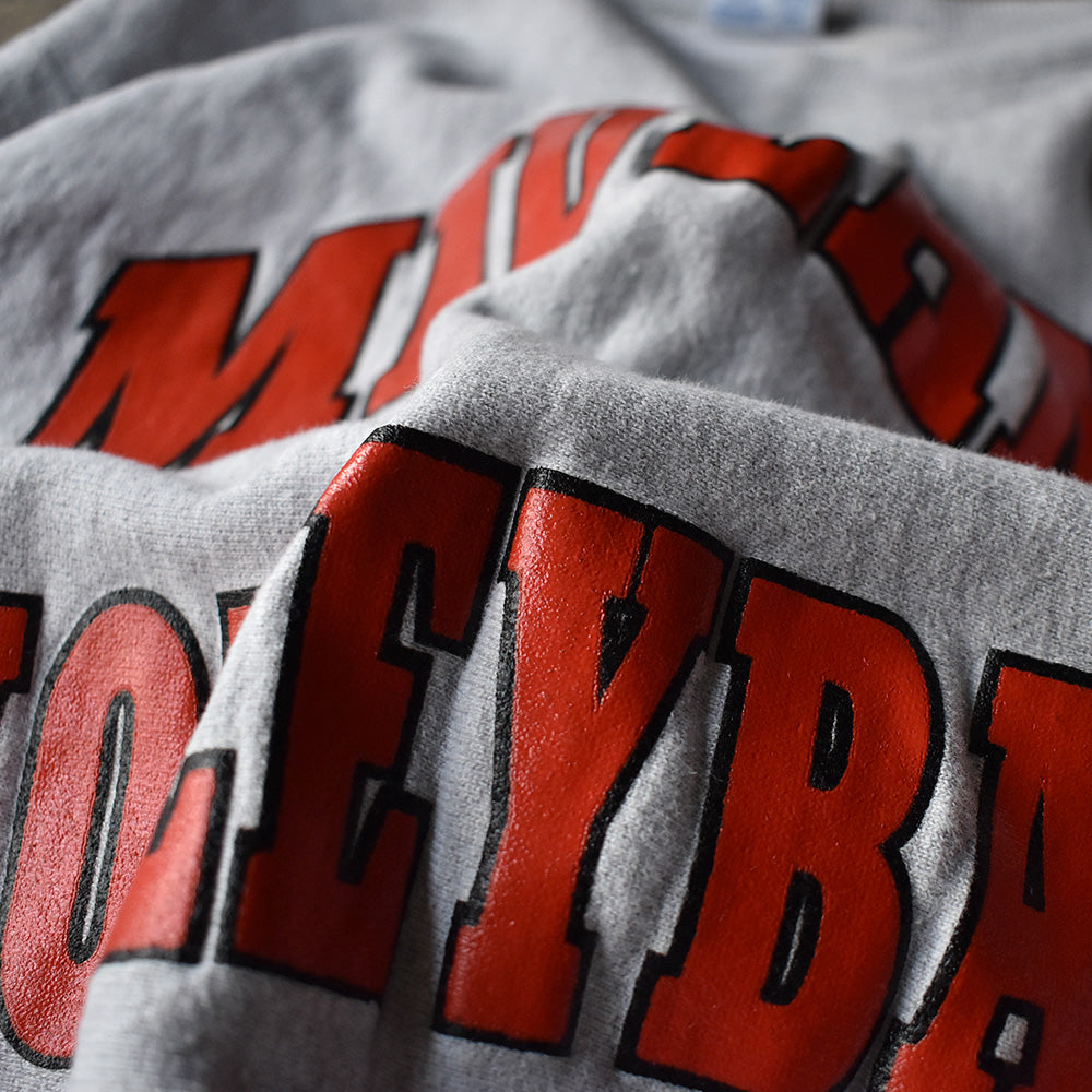 90's Champion "MIDLAND VOLLEYBALL" 2段プリント RWスウェット USA製 221002H