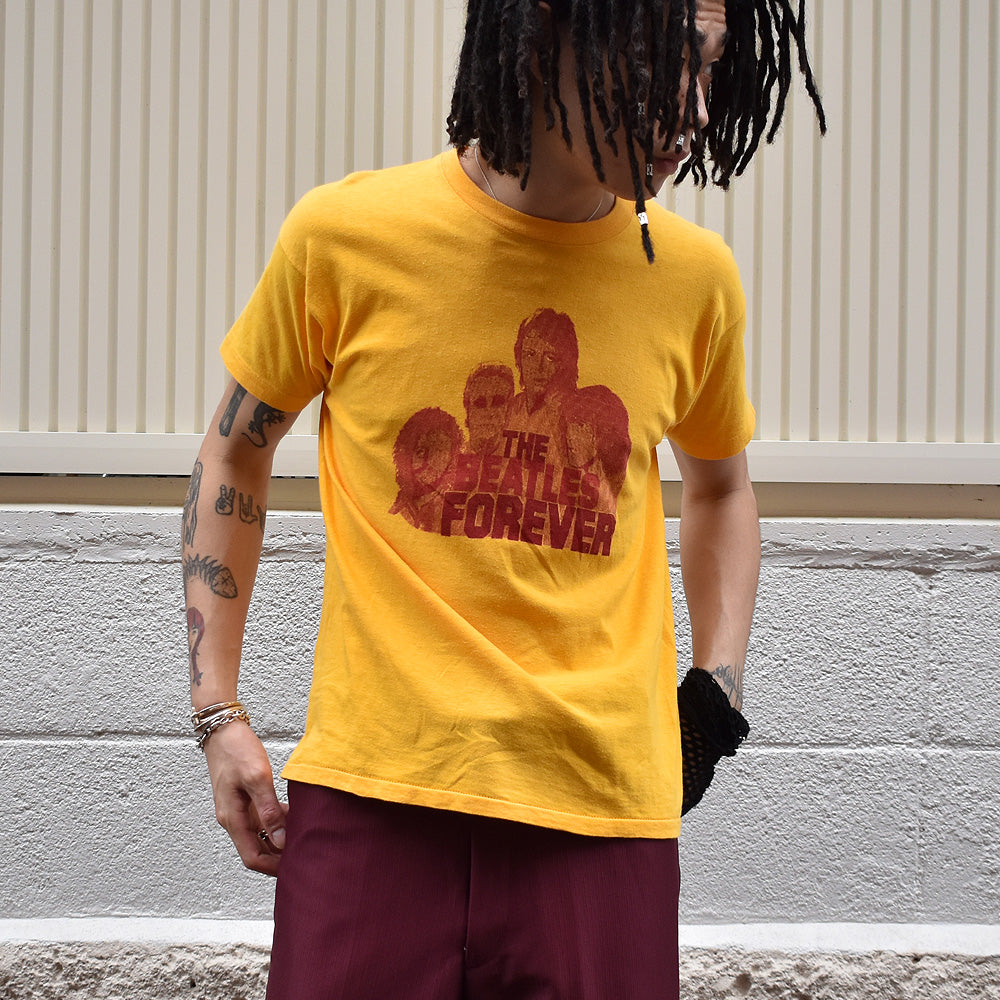 70's THE BEATLES "THE BEATLES FOREVER" ロック Tシャツ 写真集"Couleurshirt"掲載 221014HY33
