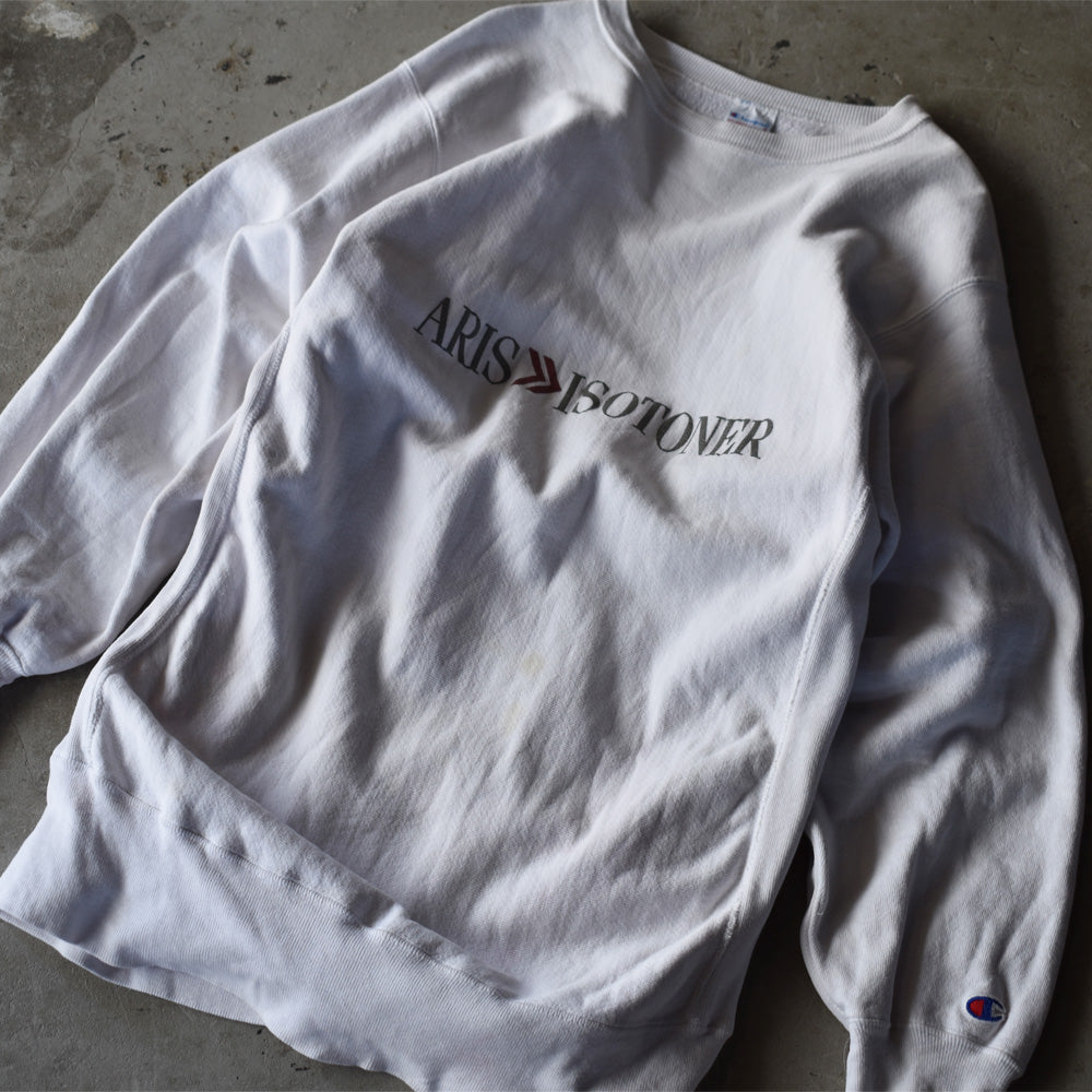 90's Champion/チャンピオン “ARIS ISOTONER” ホワイト! RWスウェット USA製 220802