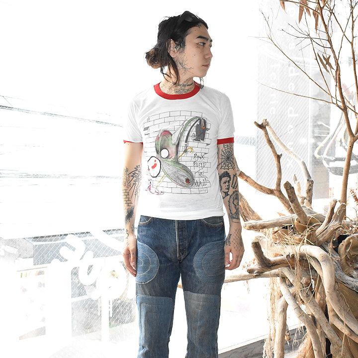 80's デッドストック! PINK FLOYD/ピンク・フロイド "The Wall" ツアー リンガーTシャツ②
