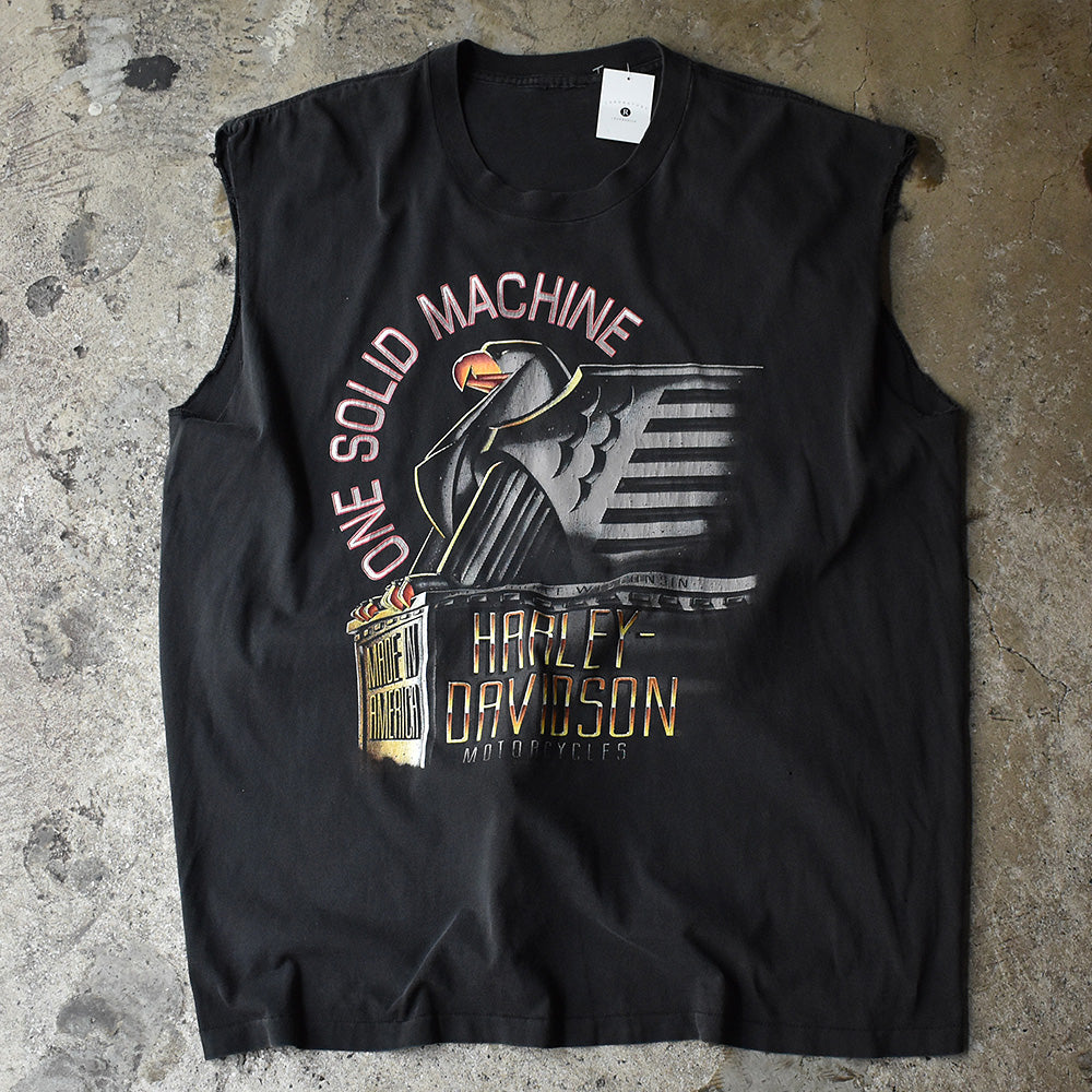 90's Harley-Davidson/ハーレーダビッドソン イーグル カットオフTee 220708H