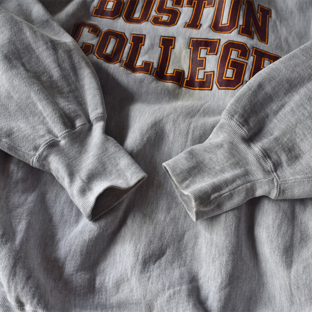 90’s Champion "Boston College" 2段プリント RWスウェット 220901