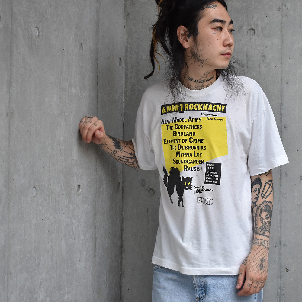 90's "6. WDR 1 Rocklife Rocknacht 1990" フェス ロック Tシャツ 220831H