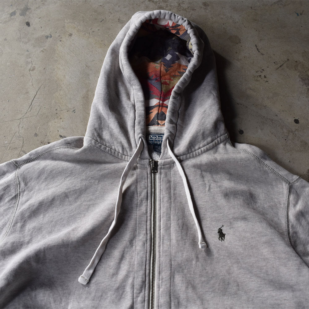 90's Polo Ralph Lauren/ポロ ラルフローレン トライバル柄 フルジップパーカー 230221