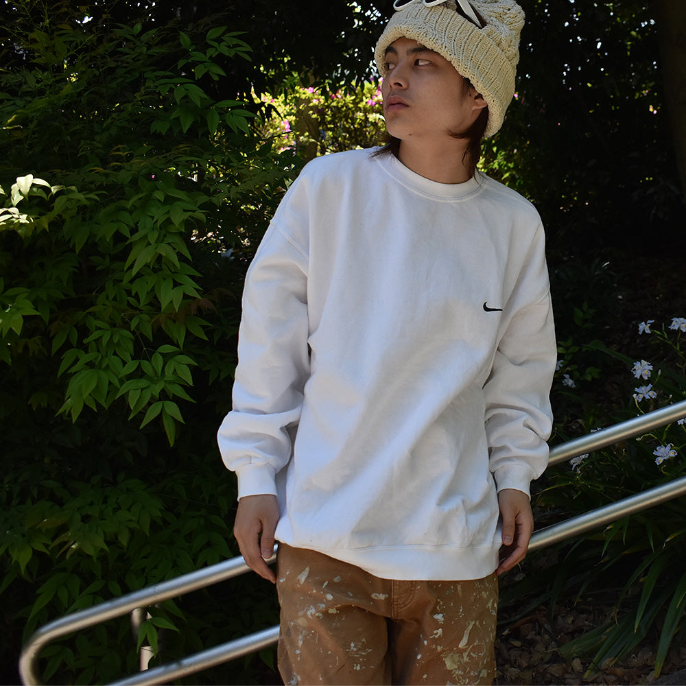 90's NIKE/ナイキ swoosh logo刺繡 スウェット USA製 230421H