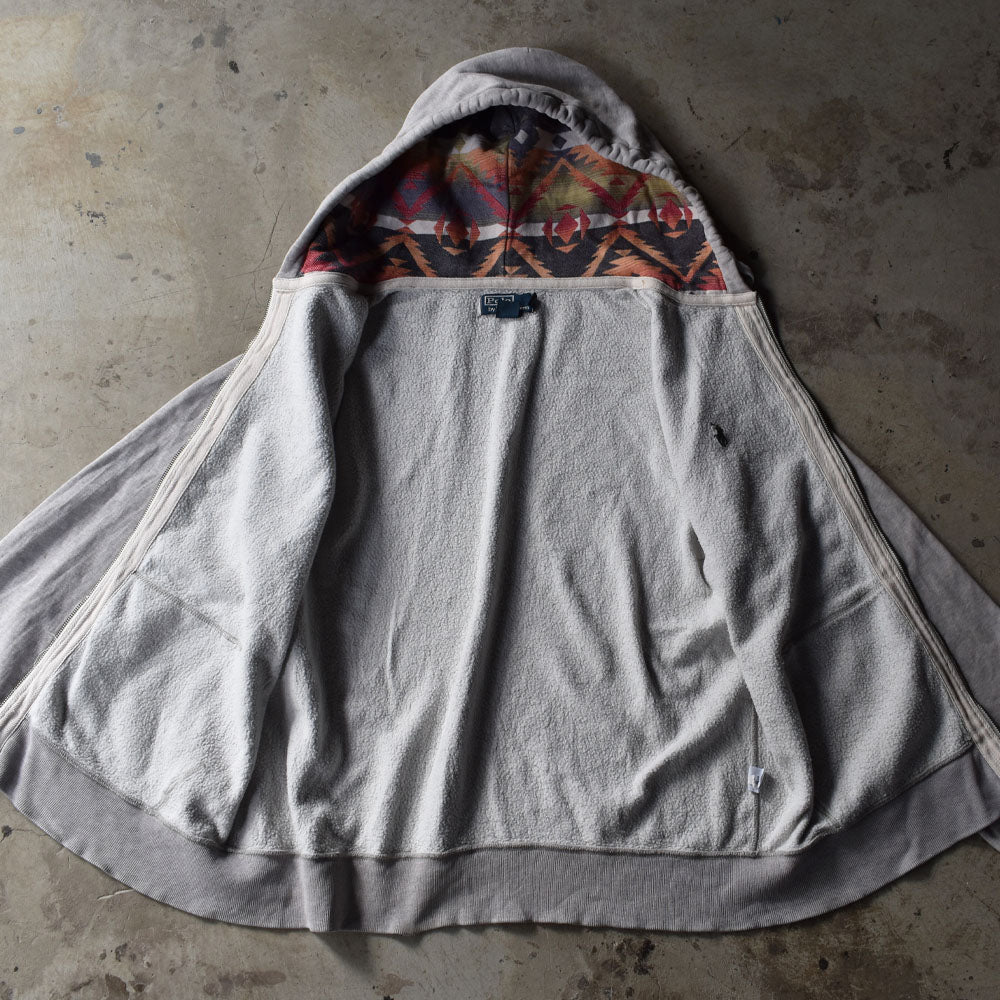 90's Polo Ralph Lauren/ポロ ラルフローレン トライバル柄 フルジップパーカー 230221