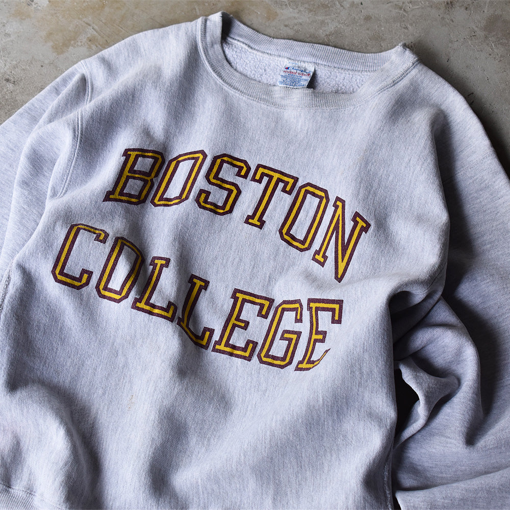 リバースウィーブ  BOSTON  COLLEGE スウェット　刺繍