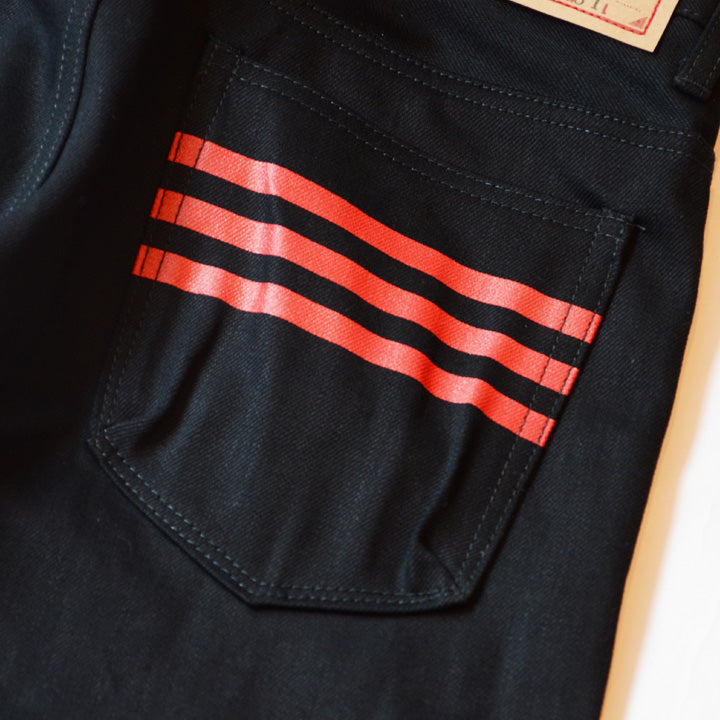 Hiroshima Denim スリムストレート 黒