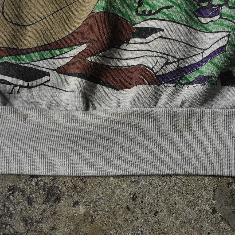 90's Looney Tunes/ルーニー・テューンズ "タズマニアンデビル" AOP スウェット USA製 221218