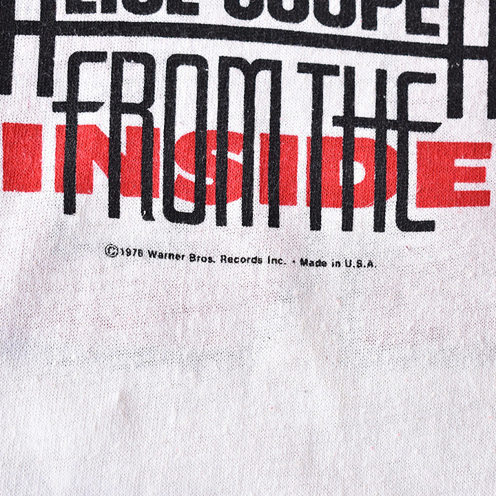 70's　Alice Cooper/アリス・クーパー "From the Inside" ラグランTシャツ　コピーライト入り　