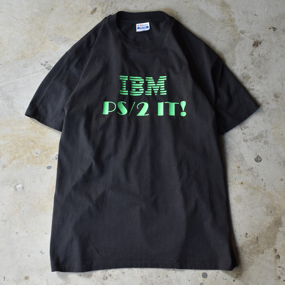 80's IBM/アイビーエム “IBM PS/2” 企業 logo Tee USA製 220808