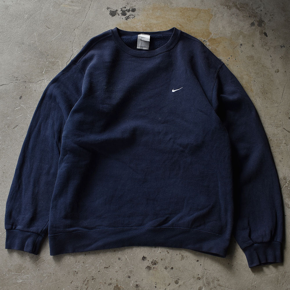 Y2K NIKE 刺繍 small swoosh logo NVY スウェット 221211